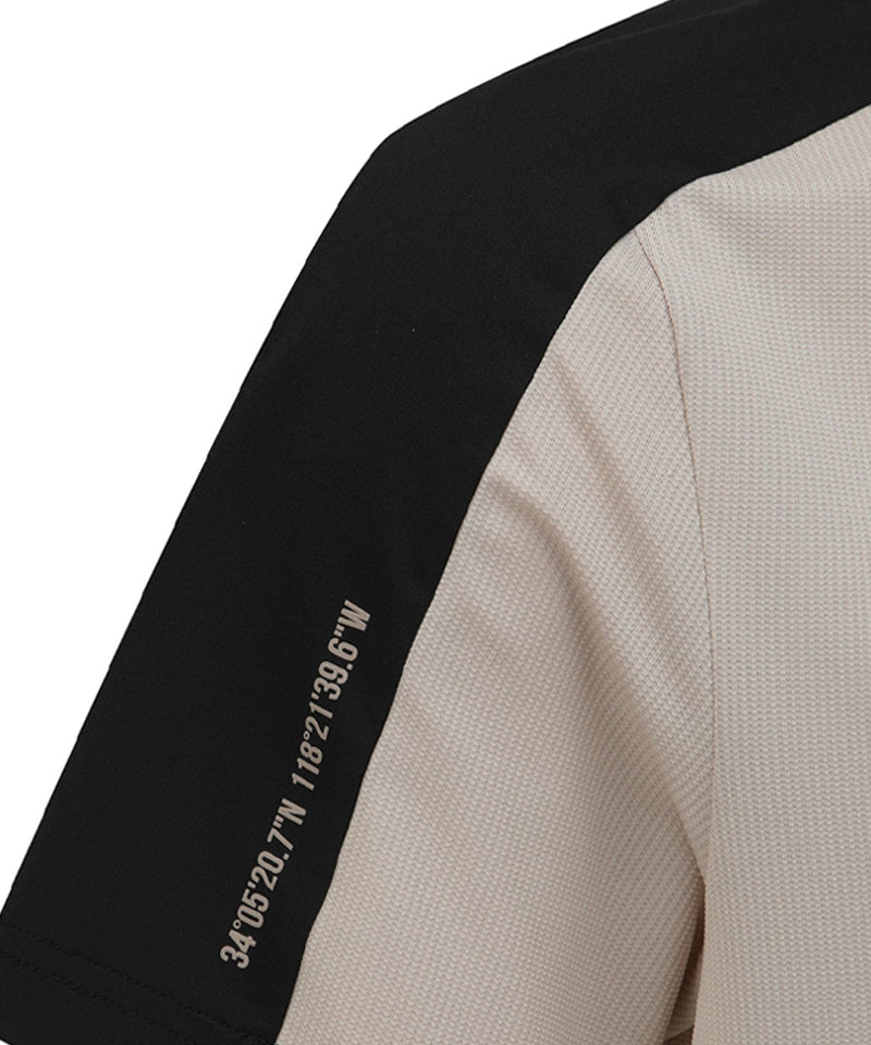 ANEW GOLF Men's SM Block Point Short T-Shirt - Light Beige