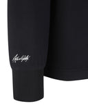 Men's Collar Half Zip Long T-shirt - Black