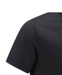 [Signature] Men's Crack Fabric Short T-Shirt - Black