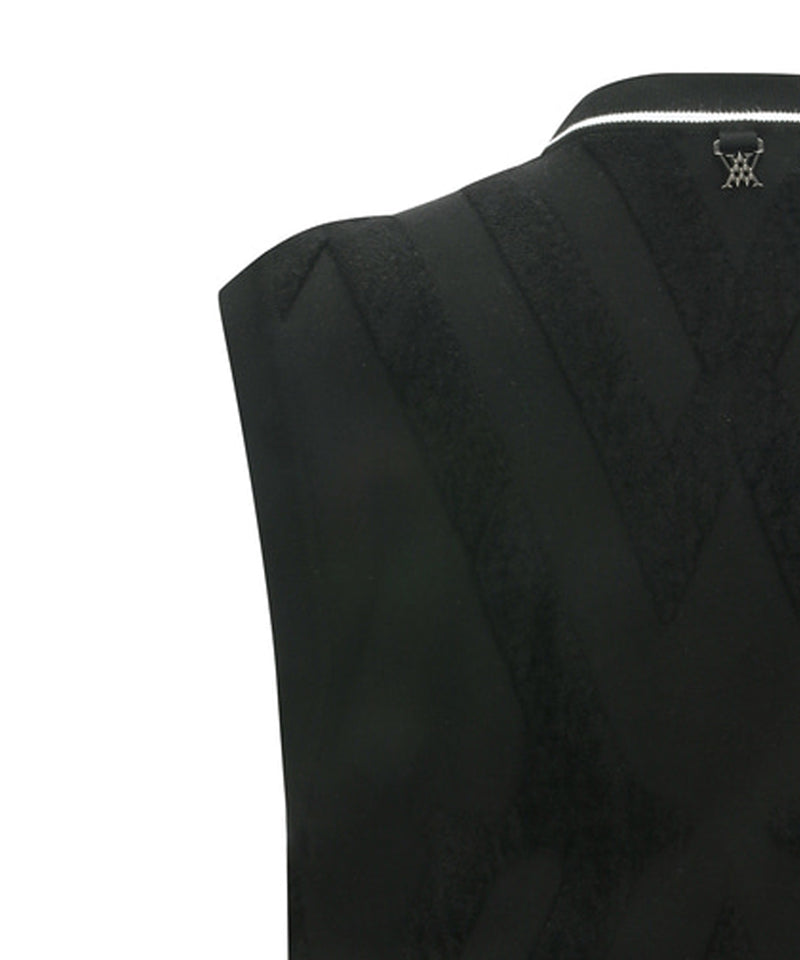 ANEW GOLF Men's Big Logo Instarsia Vest - Black