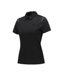 Women Beads Point Short T-Shirt - Black
