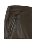 Women's Faux Leather A - Line SQ - Brown