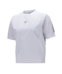 [Signature] Women's Mesh Block Short T-Shirt - White