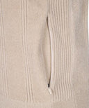 Women's Chenille Knit Hood Vest - Light Beige