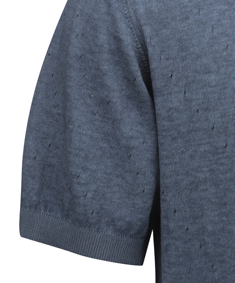 ANEW GOLF Jacquard Knit Polo Shirts - Blue