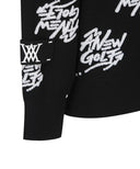 Men's Logo Pattern Jacquard Pullover - Black