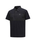 Men Wooven Patch Point Short T-Shirt - Black