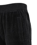Women's Chenille Knit Jogger Pants - Black