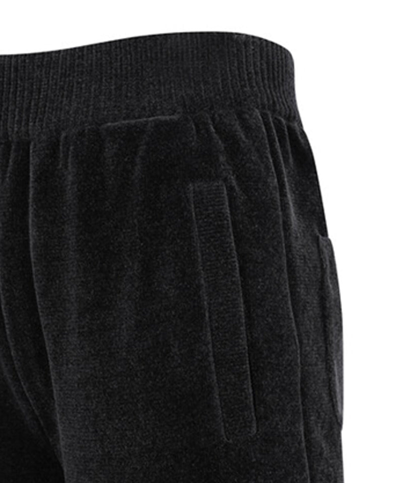 Women's Chenille Knit Jogger Pants - Black