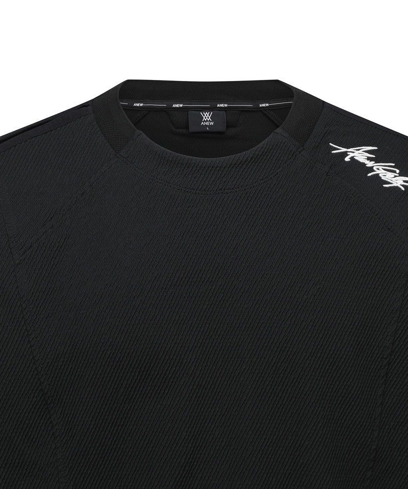 Men's Back Logo Point M To M - Black