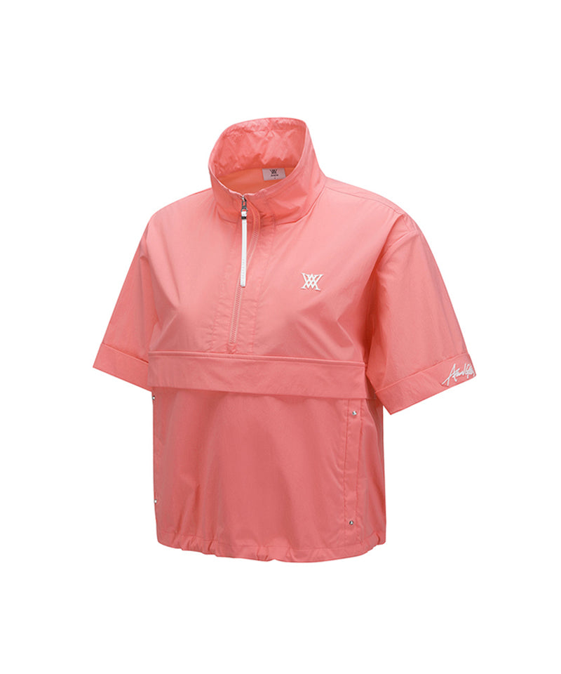 Anew Golf Women's Short Sleeve Anorak - Coral – Anew Golf USA