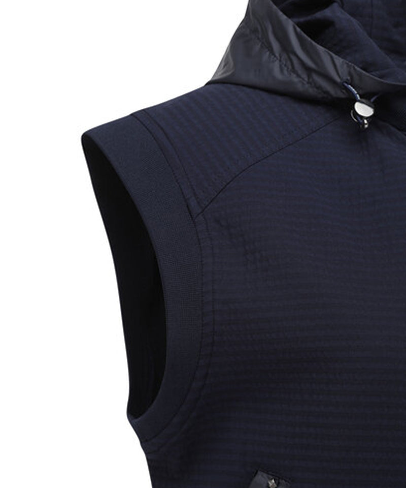Women's Hoodie Vset Zip-Up Vest - Navy