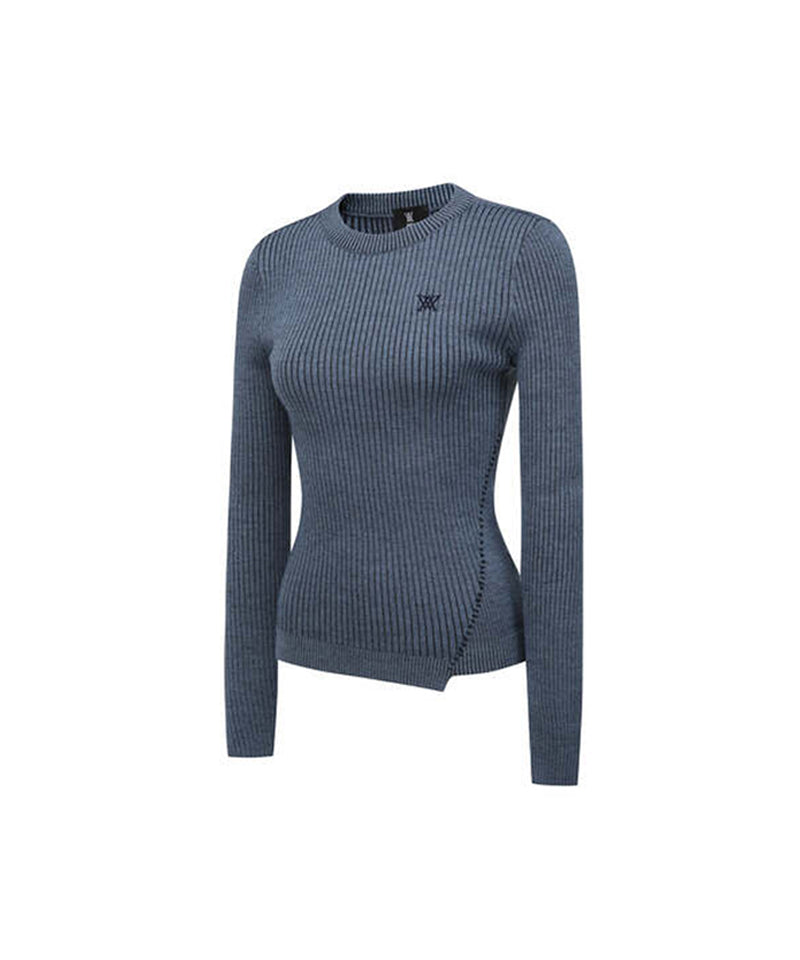 Women's Handle Chain Embroidery Pullover - Blue