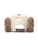 Women's Boucle Leather Cap - Ivory