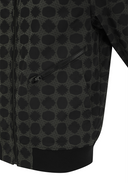 Men's Allover Logo Jacquard Hooded Jacket - Black