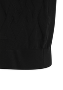 Men's Logo Pattern Turtleneck Sweater - Black