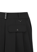 Women's Pleated Half Pants - Black