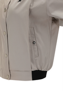 Women's Short Sleeve Hooded Anorak Set - Light Beige