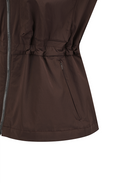 Women's Hooded Utility Safari Jacket - Brown