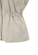 Women's Hooded Utility Safari Jacket - Light Beige