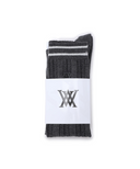 Women's Shiny Knee Socks - Dark Grey