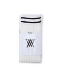 Women's Shiny Knee Socks - White