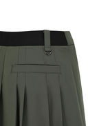 Women's Pleated Skirt - Dark Khaki