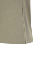 Women's Wide Collar T-Shirt - Khaki Beige
