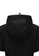 Women's Abstract Double Zip Anorak T-Shirt - Black