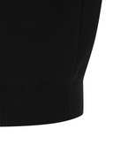Men's Textured Windproof Half Zip Sweater - Black