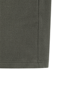 Men's Textured High Neck Half Zip T-Shirt - Dark Grey