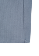 Men's Textured High Neck Half Zip T-Shirt - Light Blue