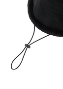 Women's Fur Bucket Hat - Black