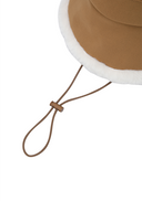 Women's Fur Bucket Hat - Camel