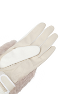 Women's Cold Proof Fur Glove - Ivory