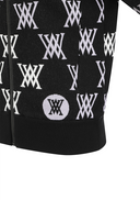 Women's Color Logo Pattern Sweater Cardigan - Black
