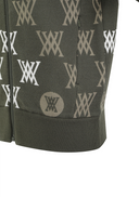 Women's Color Logo Pattern Sweater Cardigan - Dark Khaki