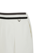 Women's Sweat Band Classic Pleats Skirt - Ivory