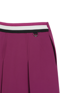 Women's Sweat Band Classic Pleats Skirt - Wine