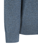 Men's Cashmere Round Sweater - Light Blue