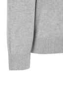 Men's Cashmere Round Sweater - Melange Grey