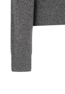 Women's Cashmere Round Sweater - Charcoal Grey