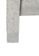 Women's Cashmere Round Sweater - Melange Grey