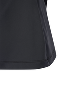 Women's Solid Long Sleeve Collar T-Shirt - Black
