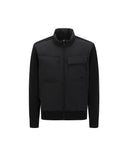 Men's Color Block Knit Hybrid Down Jacket - Black