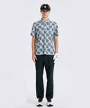 Men's Stitch Point Sraight Long Pants - Black
