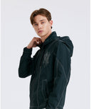 Men's Hoody Windbreaker Jacket - Green
