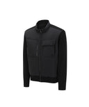 Men's Color Block Knit Hybrid Down Jacket - Black