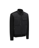 Men's Color Block Knit Hybrid Down Jacket - Black