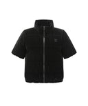 Women's Short Sleeve Grid Down Jacket - Black